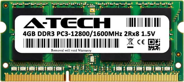 Alt view image 2 of 6 - 4GB RAM Replacement for Dell 370-22581, A5327547, A6994452, SNPFYHV1C/4G | DDR3 1600MHz PC3-12800 SODIMM 2Rx8 Laptop Memory