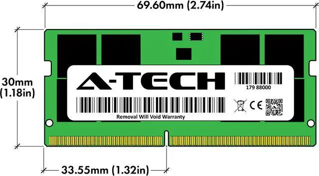 Alt view image 3 of 7 - 32GB RAM Replacement for Kingston KCP548SD8-32, KVR48S40BD8-32, KVR48S40BD8K2-64 | DDR5 4800MHz PC5-38400 SODIMM 2Rx8 Laptop Memory