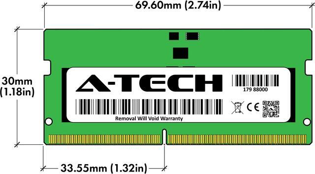Alt view image 3 of 7 - A-Tech 32GB (4x8GB) DDR5 5200MHz SODIMM PC5-41600 Non-ECC Unbuffered CL42 1.1V 262-Pin SO-DIMM Laptop, Notebook, All-in-One Computer RAM Memory Upgrade Kit