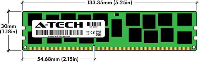 Alt view image 3 of 6 - 32GB RAM Replacement for Micron MT72KSZS4G72PZ-1G1 | DDR3 1066MHz PC3L-8500 ECC RDIMM 4Rx4 Server Memory
