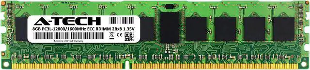 Alt view image 2 of 6 - 8GB RAM Replacement for Samsung M392B1G73DB0-YK0 | DDR3 1600MHz PC3-12800 ECC RDIMM 2Rx8 Server Memory