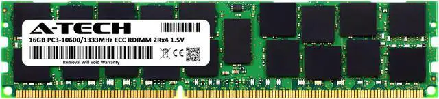 Alt view image 2 of 4 - A-Tech 16GB 2Rx4 PC3-10600R DDR3 1333 MHz ECC RDIMM 1.5V Registered DIMM 240-Pin Dual Rank x4 Server & Workstation RAM Memory Upgrade Module