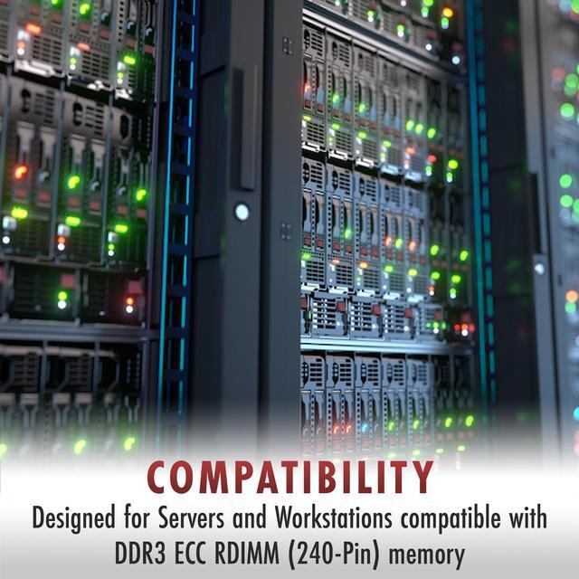 Alt view image 4 of 6 - 8GB RAM Replacement for Kingston KTD-PE318/8G, KVR18R13S4/8, KVR18R13S4K3/24 | DDR3 1866MHz PC3-14900 ECC RDIMM 1Rx4 Server Memory
