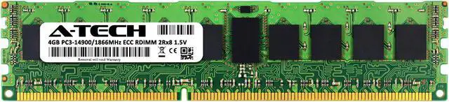 Alt view image 2 of 6 - 4GB RAM Replacement for IBM-Lenovo 00D5028, 46W0688 | DDR3 1866MHz PC3-14900 ECC RDIMM 2Rx8 Server Memory