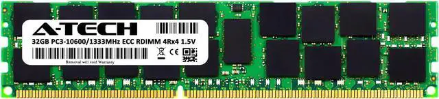 Alt view image 2 of 3 - A-Tech 32GB RAM for Apple Mac Pro (Late 2013, Cylinder) | DDR3 1333MHz PC3-10600 ECC RDIMM 240-Pin Memory Upgrade