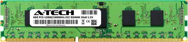 Alt view image 2 of 6 - 4GB RAM Replacement for Kingston KTH-PL316S8/4G, KVR16R11S8/4, KVR16R11S8/4EF | DDR3 1600MHz PC3-12800 ECC RDIMM 1Rx8 Server Memory