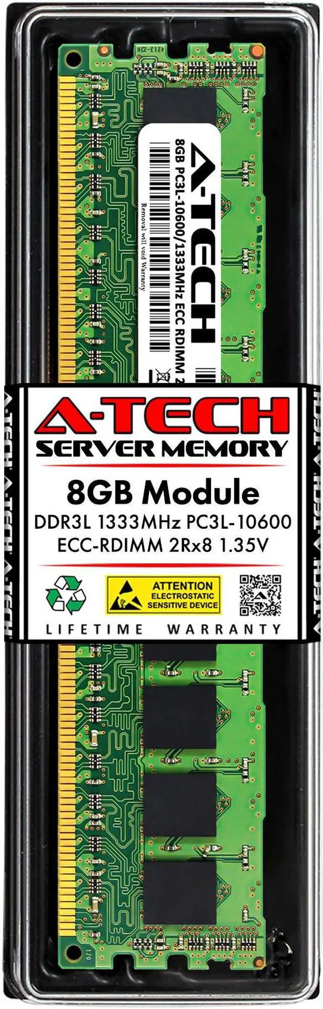 Main image of 8GB RAM Replacement for Samsung M392B1G73BH0-YH9 | DDR3 1333MHz PC3L-10600 ECC RDIMM 2Rx8 Server Memory