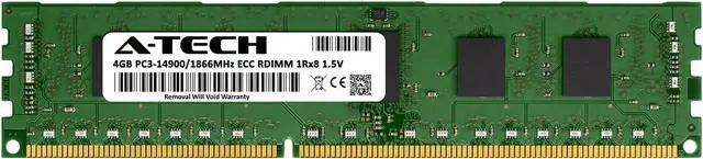 Alt view image 2 of 6 - 4GB RAM Replacement for Samsung M393B5173QH0-CMA | DDR3 1866MHz PC3-14900 ECC RDIMM 1Rx8 Server Memory