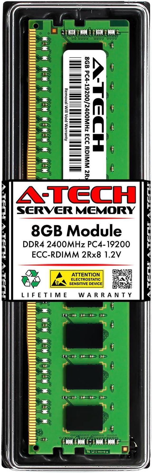 A-Tech 8GB 2Rx8 PC4-19200R DDR4 2400 MHz ECC RDIMM Registered DIMM