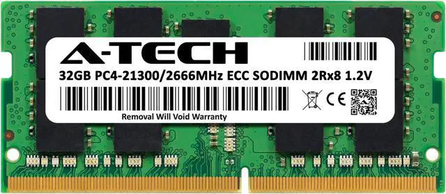 Alt view image 2 of 6 - 32GB RAM Replacement for Samsung M474A4G43MB1-CTD | DDR4 2666MHz PC4-21300 ECC SODIMM 2Rx8 Server Memory