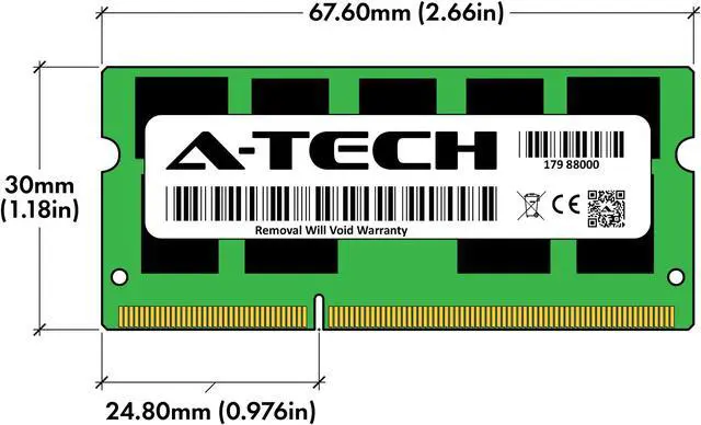 Alt view image 3 of 6 - A-Tech 16GB (2x8GB) DDR3 / DDR3L 1600 MHz ECC SODIMM PC3-12800 / EP3L-12800E ECC Unbuffered SO-DIMM 204-Pin 1.35V 2Rx8 Dual Rank RAM Memory Kit for Microservers, Mobile Workstations, and NAS Servers