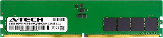 Alt view image 2 of 7 - 32GB RAM Replacement for Samsung M323R4GA3BB0-CQK | DDR5 4800MHz PC5-38400 DIMM 2Rx8 Desktop Memory