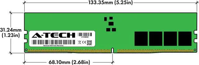 Alt view image 3 of 7 - A-Tech 16GB DDR5 5200MHz DIMM PC5-41600 Non-ECC Unbuffered CL42 UDIMM 288-Pin 1.1V Desktop Tower PC RAM Memory Upgrade Module