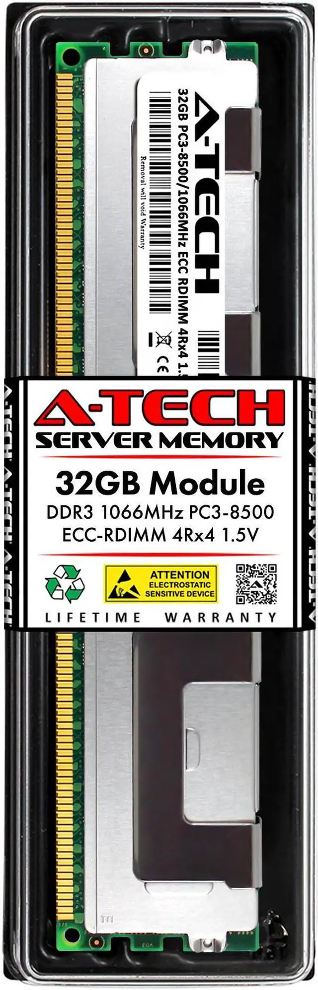 Main image of 32GB RAM Replacement for Hynix HMT84GR7MMR4C-G7 | DDR3 1066MHz PC3-8500 ECC RDIMM 4Rx4 Server Memory