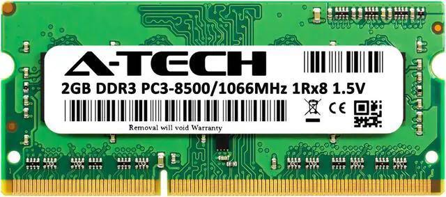 Alt view image 2 of 6 - 2GB RAM Replacement for Synology RAM-2G-DDR3 | DDR3 1066MHz PC3-8500 SODIMM 1Rx8 Laptop Memory
