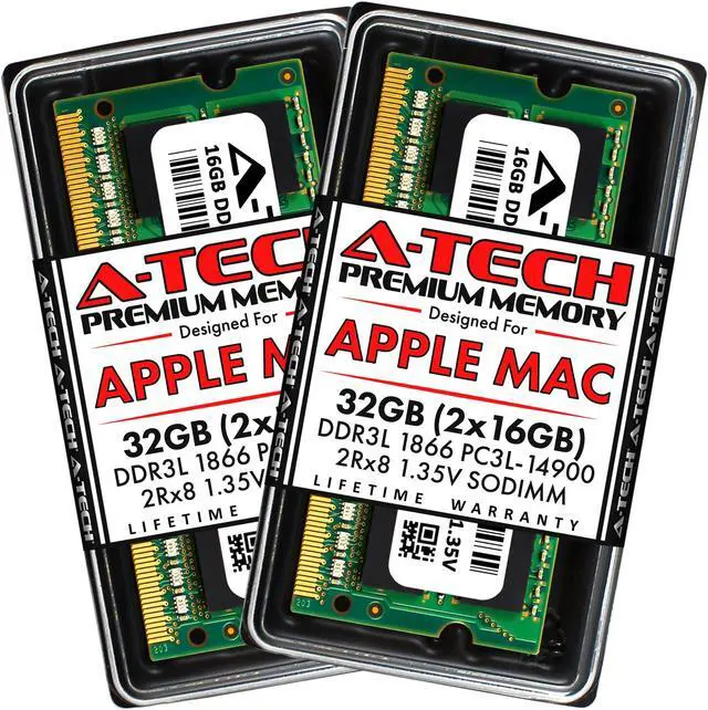 Main image of A-Tech 32GB Kit (2x16GB) RAM for Apple iMac (Late 2015) | DDR3 1866MHz PC3-14900 SODIMM 204-Pin Memory Upgrade