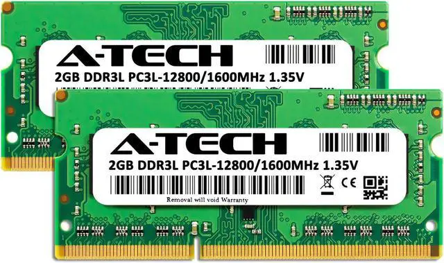 Alt view image 2 of 6 - A-Tech 4GB Kit (2x2GB) RAM for Apple MacBook Pro (Mid 2012), iMac (Late 2012, Early/Late 2013, Late 2014, Mid 2015), Mac mini (Late 2012) | DDR3 1600MHz PC3-12800 SODIMM 204-Pin Memory Upgrade