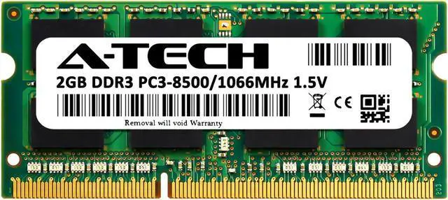Alt view image 2 of 6 - 2GB RAM for Apple MacBook Pro (Late 2008, Early/Mid 2009, Mid 2010), MacBook (Late 2008/2009, Mid 2010), iMac (2009), Mac mini (Early/Late 2009, Mid 2010) | DDR3 1066MHz PC3-8500 SODIMM Memory Upgrade