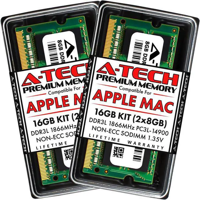 Main image of A-Tech 16GB Kit (2x8GB) RAM for Apple iMac (Late 2015) | DDR3 1866MHz PC3-14900 SODIMM 204-Pin Memory Upgrade