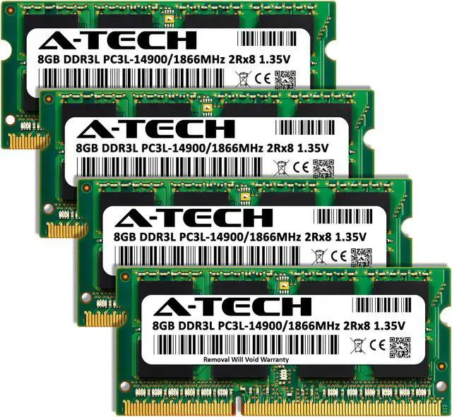 Alt view image 2 of 6 - A-Tech 32GB Kit (4x8GB) RAM for Apple iMac (Late 2015) | DDR3 1866MHz PC3-14900 SODIMM 204-Pin Memory Upgrade