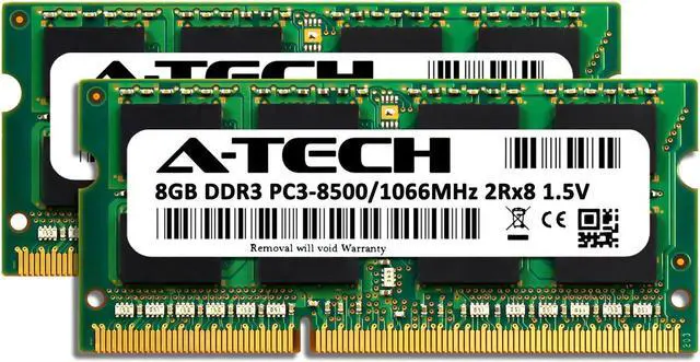Alt view image 2 of 6 - A-Tech 16GB Kit (2x8GB) RAM for Apple MacBook Pro (Mid 2010), MacBook (Mid 2010), iMac (Late 2009), Mac mini (Mid 2010) | DDR3 1066MHz PC3-8500 SODIMM 204-Pin Memory Upgrade