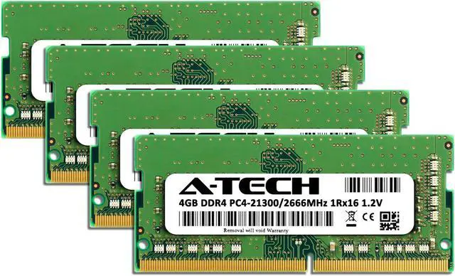 Alt view image 2 of 6 - A-Tech 16GB Kit (4x4GB) RAM for Apple iMac (2019, 2020) | DDR4 2666MHz PC4-21300 SODIMM 260-Pin Memory Upgrade