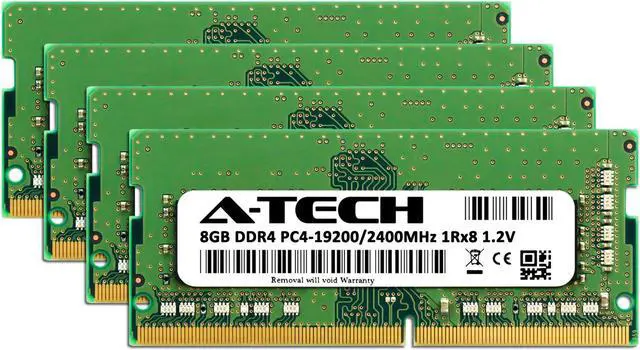 Alt view image 2 of 6 - A-Tech 32GB Kit (4x8GB) RAM for Apple iMac (Mid 2017) | DDR4 2400MHz PC4-19200 SODIMM 260-Pin Memory Upgrade