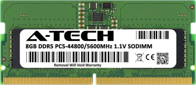 Alt view image 2 of 6 - A-Tech 8GB DDR5 5600MHz SODIMM PC5-44800 Non-ECC Unbuffered CL46 1.1V 262-Pin SO-DIMM Laptop Notebook Computer RAM Memory Upgrade Module