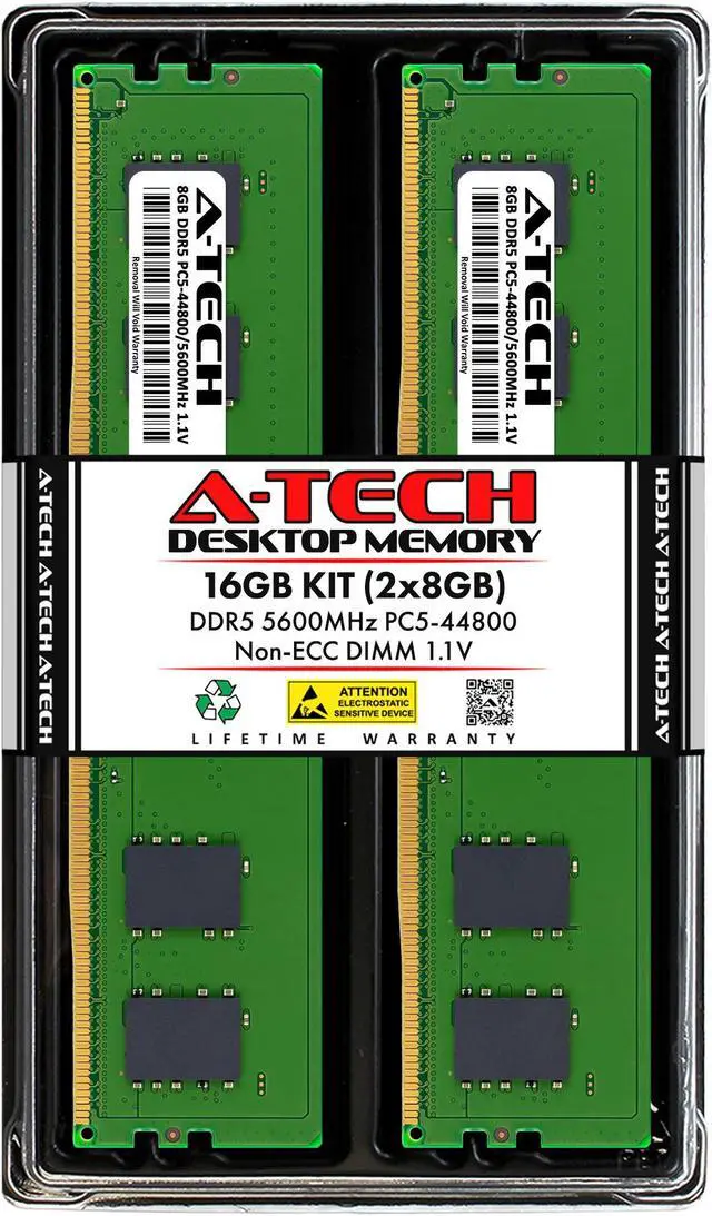 A-Tech 16GB Kit (2 x 8GB) DDR5 5600MHz DIMM PC5-44800 Non-ECC