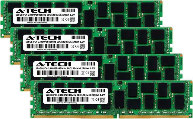 Alt view image 2 of 3 - A-Tech 512GB Kit (4x128GB) RAM for Apple Mac Pro (2019, 24-Core/28-Core, Rack & Tower) | DDR4 2933MHz PC4-23400 ECC LRDIMM 288-Pin Memory Upgrade