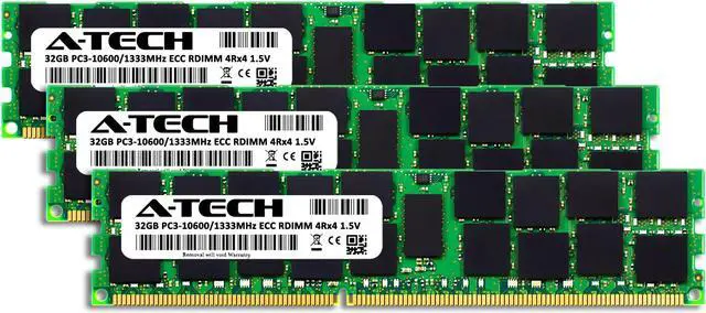 Alt view image 2 of 3 - A-Tech 96GB Kit (3x32GB) RAM for Apple Mac Pro (Late 2013, Cylinder) | DDR3 1333MHz PC3-10600 ECC RDIMM 240-Pin Memory Upgrade