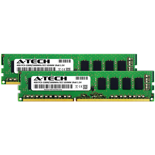 32GB DDR3 ECC RAM Kit (4x 8GB) – PC3-12800E 1600MHz Unbuffered UDIMM For HP Dell Lenovo Workstations
