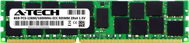 Alt view image 2 of 7 - 8GB RAM for Dell PowerEdge R320, R420, R420xr, R520, R620, R720, R720xd, R820, R920 | 12th Gen. Rack Servers | DDR3 1600MHz ECC RDIMM PC3-12800 2Rx4 1.5V Registered DIMM Server Memory Module