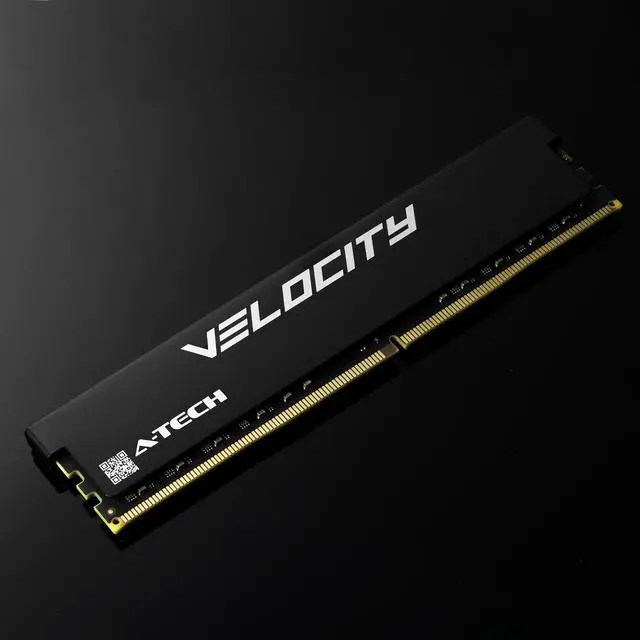Alt view image 2 of 6 - A-Tech Velocity 64GB (2x32GB) DDR4 3200MHz (PC4-25600) CL22 XMP 2.0 UDIMM 1.2V Non-ECC DIMM 288-Pin Desktop PC Gaming Memory RAM Kit - Black (AV2K32G4D32X)