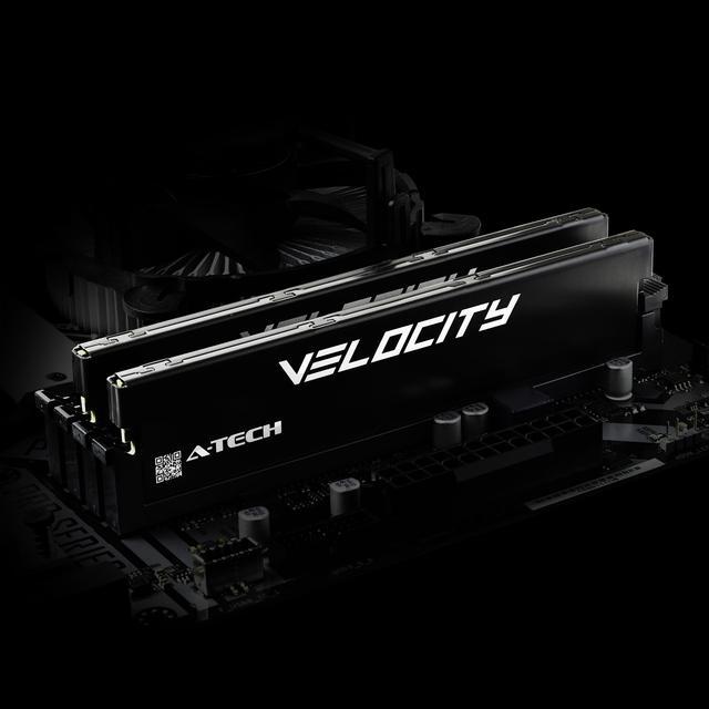 Alt view image 5 of 6 - A-Tech Velocity 16GB DDR5 5600MHz (PC5-44800) CL46 XMP 3.0 UDIMM 1.1V Non-ECC DIMM 288-Pin Desktop PC Gaming Memory RAM Module - Black (AV16G5D56X)
