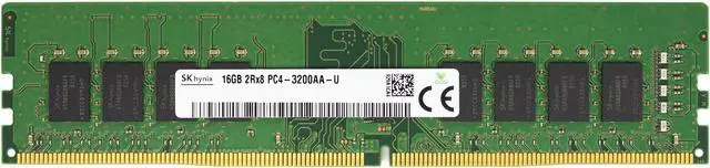 Alt view image 2 of 2 - Supermicro Certified MEM-DR416L-HL01-UN32 | Hynix 16GB PC4-25600 DDR4 3200MHz 2Rx8 Non-ECC DIMM 288-Pin Desktop Memory RAM