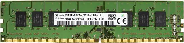 Alt view image 2 of 2 - Supermicro Certified MEM-DR480L-HL01-UN21 | Hynix HMA41GU6AFR8N-TF | 8GB PC4-17000 DDR4 2133MHz 2Rx8 Non-ECC DIMM 288-Pin Desktop Memory RAM