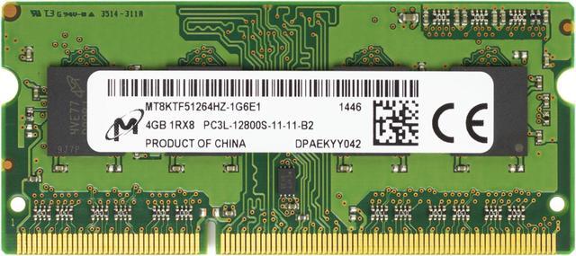 Alt view image 2 of 2 - Supermicro Certified MEM-DR340L-CL01-SO16 | Micron MT8KTF51264HZ-1G6E1 | 4GB PC3-12800 DDR3 1600MHz 1Rx8 Non-ECC SODIMM 204-Pin Laptop Memory RAM