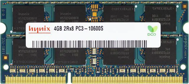 Alt view image 2 of 2 - Supermicro Certified MEM-DR340L-HL02-SO13 | Hynix 4GB PC3-10600 DDR3 1333MHz 2Rx8 Non-ECC SODIMM 204-Pin Laptop Memory RAM