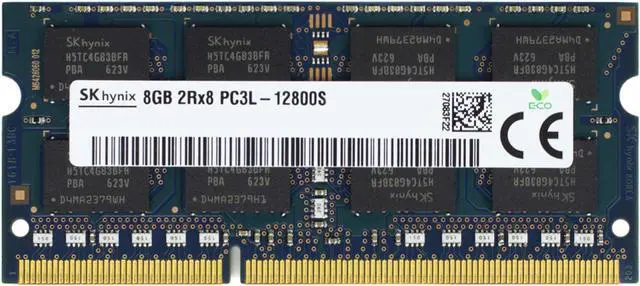 Alt view image 2 of 2 - Supermicro Certified MEM-DR380L-HL01-SO16 | Hynix 8GB PC3-12800 DDR3 1600MHz 2Rx8 Non-ECC SODIMM 204-Pin Laptop Memory RAM