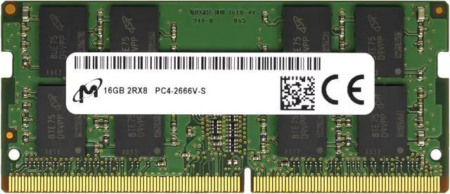 Alt view image 2 of 2 - Supermicro Certified MEM-DR416L-CL01-SO26 | Micron 16GB PC4-21300 DDR4 2666MHz 2Rx8 Non-ECC SODIMM 260-Pin Laptop Memory RAM