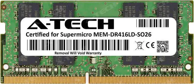 Main image of Supermicro Certified MEM-DR416LD-SO26 | Samsung M471A2K43CB1-CTD | 16GB PC4-21300 DDR4 2666MHz 2Rx8 Non-ECC SODIMM 260-Pin Laptop Memory RAM