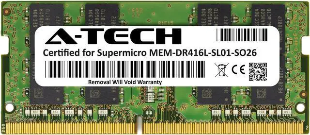 Main image of Supermicro Certified MEM-DR416L-SL01-SO26 | Samsung M471A2K43CB1-CTD | 16GB PC4-21300 DDR4 2666MHz 2Rx8 Non-ECC SODIMM 260-Pin Laptop Memory RAM
