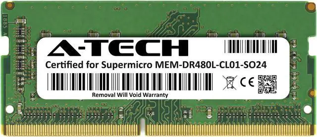 Main image of Supermicro Certified MEM-DR480L-CL01-SO24 | Micron MTA8ATF1G64HZ-2G3B1 | 8GB PC4-19200 DDR4 2400MHz 1Rx8 Non-ECC SODIMM 260-Pin Laptop Memory RAM