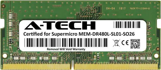Main image of Supermicro Certified MEM-DR480L-SL01-SO26 | Samsung M471A1K43CB1-CTD | 8GB PC4-21300 DDR4 2666MHz 1Rx8 Non-ECC SODIMM 260-Pin Laptop Memory RAM