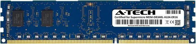 Main image of Supermicro Certified MEM-DR340L-HL04-ER16 | Hynix HMT451R7BFR8A-PB | 4GB PC3-12800 DDR3 1600MHz 1Rx8 Single Rank ECC RDIMM Registered 240-Pin Server Memory RAM