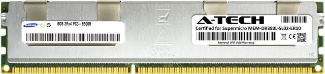 Main image of Supermicro Certified MEM-DR380L-SL02-ER10 | Samsung 8GB PC3-8500 DDR3 1066MHz 2Rx4 Dual Rank ECC RDIMM Registered 240-Pin Server Memory RAM