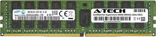Main image of Supermicro Certified MEM-DR432L-SL01-ER21 | Samsung M393A4K40BB0-CPB | 32GB PC4-17000 DDR4 2133MHz 2Rx4 Dual Rank ECC RDIMM Registered 288-Pin Server Memory RAM