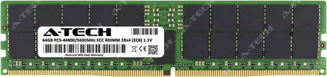 Alt view image 2 of 6 - 64GB RAM Replacement for Samsung M321R8GA0PB0-CWM | DDR5 5600MHz PC5-44800 ECC RDIMM 2Rx4 Server Memory