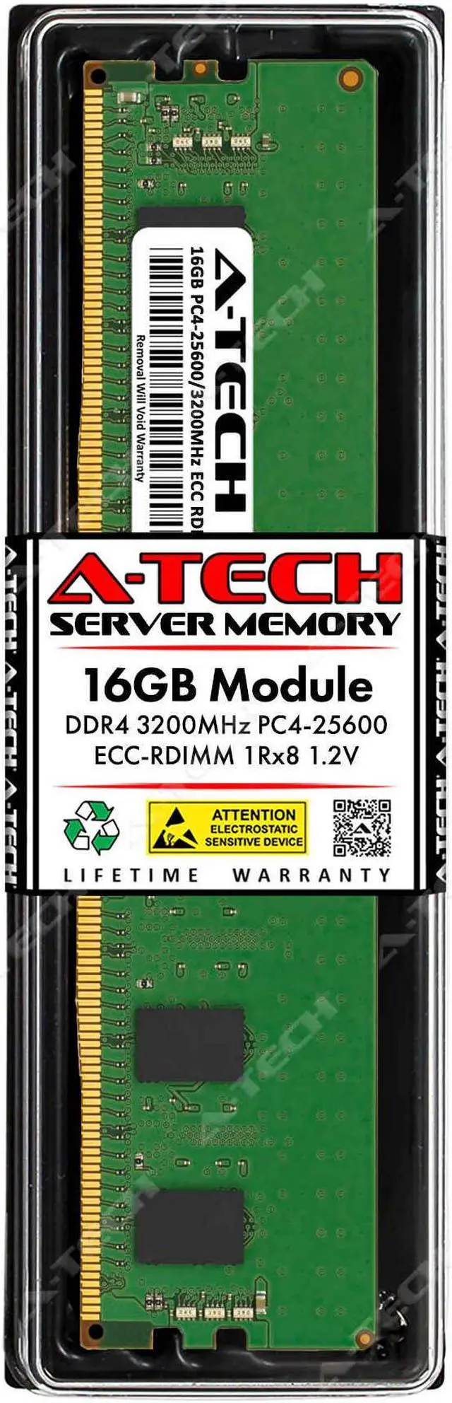 Main image of 16GB RAM Replacement for Micron MTA9ASF2G72PZ-3G2B1, MTA9ASF2G72PZ-3G2E1, MTA9ASF2G72PZ-3G2F1 | DDR4 3200MHz PC4-25600 ECC RDIMM 1Rx8 Server Memory